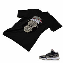 Load image into Gallery viewer, Jordan 11 Black Cement Matching Custom Designed T shirt JD 11-5-8-18 - jd11-5-8-18b