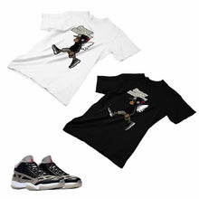 Load image into Gallery viewer, Jordan 11 Black Cement Matching Custom Designed T shirt JD 11-5-8-22 - jd11-5-8-22