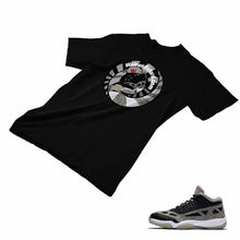 Load image into Gallery viewer, Jordan 11 Black Cement Matching Custom Designed T shirt JD 11-5-8-24 - jd11-5-8-24b