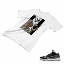 Load image into Gallery viewer, Jordan 11 Black Cement Matching Custom Designed T shirt JD 11-5-8-2 - jd11-5-8-2a