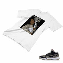 Load image into Gallery viewer, Jordan 11 Black Cement Matching Custom Designed T shirt JD 11-5-8-3 - jd11-5-8-3a