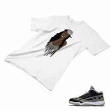 Load image into Gallery viewer, Jordan 11 Black Cement Matching Custom Designed T shirt JD 11-5-8-6 - jd11-5-8-6a