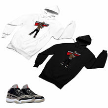 Load image into Gallery viewer, Jordan 11 Black Cement Matching Custom Designed HoodiesJD 11-5-8-10 - jd11-5-8-H-10