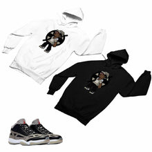 Load image into Gallery viewer, Jordan 11 Black Cement Matching Custom Designed HoodiesJD 11-5-8-11 - jd11-5-8-H-11