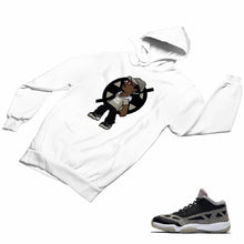 Load image into Gallery viewer, Jordan 11 Black Cement Matching Custom Designed HoodiesJD 11-5-8-11 - jd11-5-8-H-11a