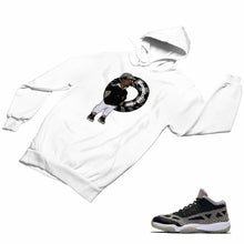 Load image into Gallery viewer, Jordan 11 Black Cement Matching Custom Designed HoodiesJD 11-5-8-15 - jd11-5-8-H-15a