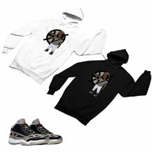 Load image into Gallery viewer, Jordan 11 Black Cement Matching Custom Designed HoodiesJD 11-5-8-16 - jd11-5-8-H-16