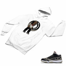 Load image into Gallery viewer, Jordan 11 Black Cement Matching Custom Designed HoodiesJD 11-5-8-17 - jd11-5-8-H-17a