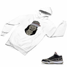 Load image into Gallery viewer, Jordan 11 Black Cement Matching Custom Designed HoodiesJD 11-5-8-18 - jd11-5-8-H-18a