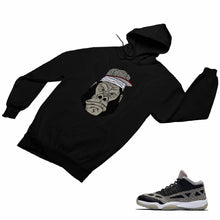 Load image into Gallery viewer, Jordan 11 Black Cement Matching Custom Designed HoodiesJD 11-5-8-18 - jd11-5-8-H-18b