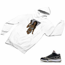 Load image into Gallery viewer, Jordan 11 Black Cement Matching Custom Designed HoodiesJD 11-5-8-1 - jd11-5-8-H-1a