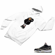 Load image into Gallery viewer, Jordan 11 Black Cement Matching Custom Designed HoodiesJD 11-5-8-20 - jd11-5-8-H-20a