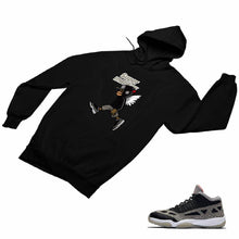 Load image into Gallery viewer, Jordan 11 Black Cement Matching Custom Designed HoodiesJD 11-5-8-22 - jd11-5-8-H-22b