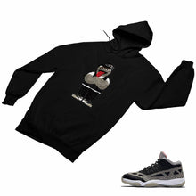 Load image into Gallery viewer, Jordan 11 Black Cement Matching Custom Designed HoodiesJD 11-5-8-27 - jd11-5-8-H-27b