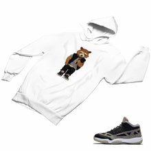 Load image into Gallery viewer, Jordan 11 Black Cement Matching Custom Designed HoodiesJD 11-5-8-28 - jd11-5-8-H-28a