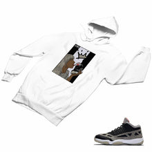 Load image into Gallery viewer, Jordan 11 Black Cement Matching Custom Designed HoodiesJD 11-5-8-2 - jd11-5-8-H-2a