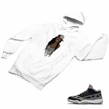 Load image into Gallery viewer, Jordan 11 Black Cement Matching Custom Designed HoodiesJD 11-5-8-6 - jd11-5-8-H-6a