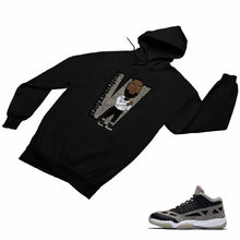 Load image into Gallery viewer, Jordan 11 Black Cement Matching Custom Designed HoodiesJD 11-5-8-9 - jd11-5-8-H-9b