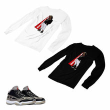 Load image into Gallery viewer, Jordan 11 Black Cement Matching Custom Long Sleeve T shirt JD 11-5-8-13 - jd11-5-8-L-13