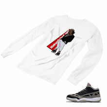 Load image into Gallery viewer, Jordan 11 Black Cement Matching Custom Long Sleeve T shirt JD 11-5-8-13 - jd11-5-8-L-13a