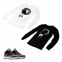 Load image into Gallery viewer, Jordan 11 Black Cement Matching Custom Long Sleeve T shirt JD 11-5-8-15 - jd11-5-8-L-15