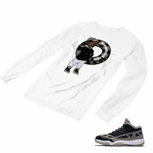 Load image into Gallery viewer, Jordan 11 Black Cement Matching Custom Long Sleeve T shirt JD 11-5-8-15 - jd11-5-8-L-15a