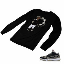 Load image into Gallery viewer, Jordan 11 Black Cement Matching Custom Long Sleeve T shirt JD 11-5-8-15 - jd11-5-8-L-15b