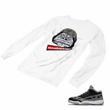 Load image into Gallery viewer, Jordan 11 Black Cement Matching Custom Long Sleeve T shirt JD 11-5-8-19 - jd11-5-8-L-19a
