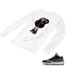 Load image into Gallery viewer, Jordan 11 Black Cement Matching Custom Long Sleeve T shirt JD 11-5-8-20 - jd11-5-8-L-20a