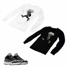 Load image into Gallery viewer, Jordan 11 Black Cement Matching Custom Long Sleeve T shirt JD 11-5-8-21 - jd11-5-8-L-21