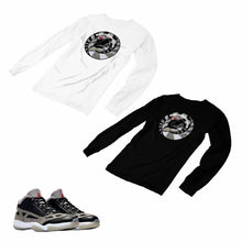 Load image into Gallery viewer, Jordan 11 Black Cement Matching Custom Long Sleeve T shirt JD 11-5-8-24 - jd11-5-8-L-24