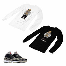 Load image into Gallery viewer, Jordan 11 Black Cement Matching Custom Long Sleeve T shirt JD 11-5-8-26 - jd11-5-8-L-26