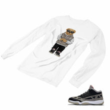 Load image into Gallery viewer, Jordan 11 Black Cement Matching Custom Long Sleeve T shirt JD 11-5-8-26 - jd11-5-8-L-26a