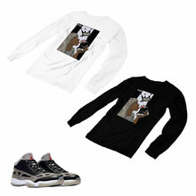 Load image into Gallery viewer, Jordan 11 Black Cement Matching Custom Long Sleeve T shirt JD 11-5-8-2 - jd11-5-8-L-2