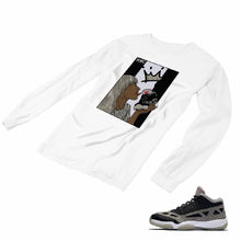 Load image into Gallery viewer, Jordan 11 Black Cement Matching Custom Long Sleeve T shirt JD 11-5-8-2 - jd11-5-8-L-2a