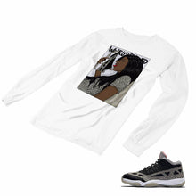 Load image into Gallery viewer, Jordan 11 Black Cement Matching Custom Long Sleeve T shirt JD 11-5-8-4 - jd11-5-8-L-4a