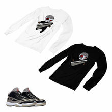Load image into Gallery viewer, Jordan 11 Black Cement Matching Custom Long Sleeve T shirt JD 11-5-8-7 - jd11-5-8-L-7