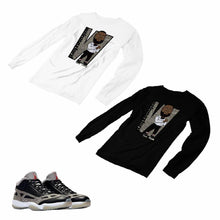 Load image into Gallery viewer, Jordan 11 Black Cement Matching Custom Long Sleeve T shirt JD 11-5-8-9 - jd11-5-8-L-9
