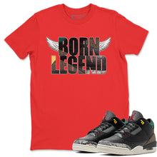 Load image into Gallery viewer, Born Legend T-Shirt Air Jordan 3 Animal Instinct - nike-jordan-matching-tee-born-legend-red-t-shirt