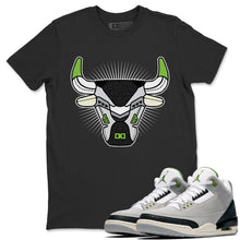 Load image into Gallery viewer, Bull Head Black T-Shirt - Air Jordan 3 Chlorophyll - sneaker-release-tees-air-jordan-3-chlorophyll-shoe-match-tee-bull-head-black-t-shirt