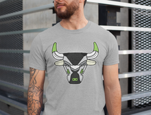 Load image into Gallery viewer, Bull Head Heather Grey T-Shirt - Air Jordan 3 Chlorophyll - sneaker-release-tees-air-jordan-3-chlorophyll-shoe-match-tee-bull-head-heather-grey-t-shirt-3