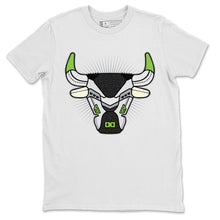 Load image into Gallery viewer, Bull Head White T-Shirt - Air Jordan 3 Chlorophyll - sneaker-release-tees-air-jordan-3-chlorophyll-shoe-match-tee-bull-head-heather-white-t-shirt-2