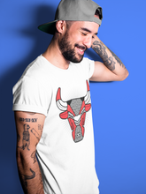 Load image into Gallery viewer, Bull Head White T-Shirt - Air Jordan 3 Unite - sneaker-release-tees-air-jordan-3-red-cement-aj3-unite-shoe-match-tee-bull-head-chicago-white-t-shirt-3