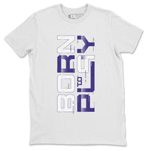 Load image into Gallery viewer, Born To Play T-Shirt - Air Jordan 4 Court Purple - snrt-air-jordan-4-court-purple-metal-sneaker-release-tees-born-to-play-t-shirt-2