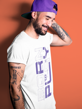 Load image into Gallery viewer, Born To Play T-Shirt - Air Jordan 4 Court Purple - snrt-air-jordan-4-court-purple-metal-sneaker-release-tees-born-to-play-t-shirt-3