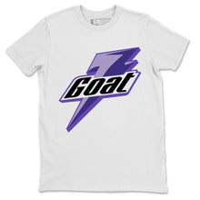 Load image into Gallery viewer, Goat T-Shirt - Air Jordan 1 Court Purple - snrt-sneaker-release-tees-air-jordan-1-court-purple-match-t-shirt-goat-white-tee-2_70f0b7a3-9ce7-4c30-9872-80009e635cd3