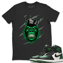 Load image into Gallery viewer, Ferocious Gorilla T-Shirt - Air Jordan 1 Pine Green - snrt-sneaker-release-tees-air-jordan-1-pine-green-matching-gerocious-gorilla-black-t-shirt