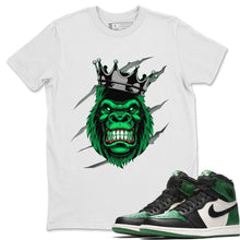 Load image into Gallery viewer, Ferocious Gorilla T-Shirt - Air Jordan 1 Pine Green - snrt-sneaker-release-tees-air-jordan-1-pine-green-matching-gerocious-gorilla-white-t-shirt