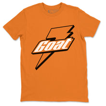 Load image into Gallery viewer, Goat T-Shirt - Air Jordan 1 Shattered Backboard Away - snrt-sneaker-release-tees-air-jordan-1-shattered-backboard-match-t-shirt-goat-orange-tee-2