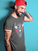Load image into Gallery viewer, Bull Head Cool Grey T-Shirt - Air Jordan 3 True Blue - snrt-sneaker-release-tees-air-jordan-3-retro-se-true-blue-og-shoe-match-tee-bull-head-cool-grey-t-shirt-3